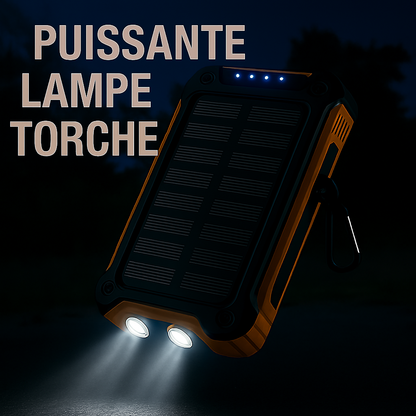 PUISSANT Powerbank Solaire 20.000mAH avec Lampe LED