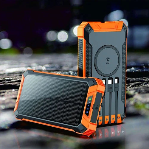 PUISSANT Powerbank Solaire 20.000mAH avec Lampe LED